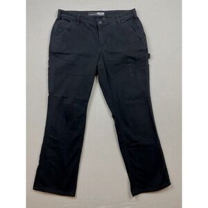 Carhartt Women's Pants 14S Black Rugged Flex Loose Fit Canvas Work‎ BN2080-W IRR